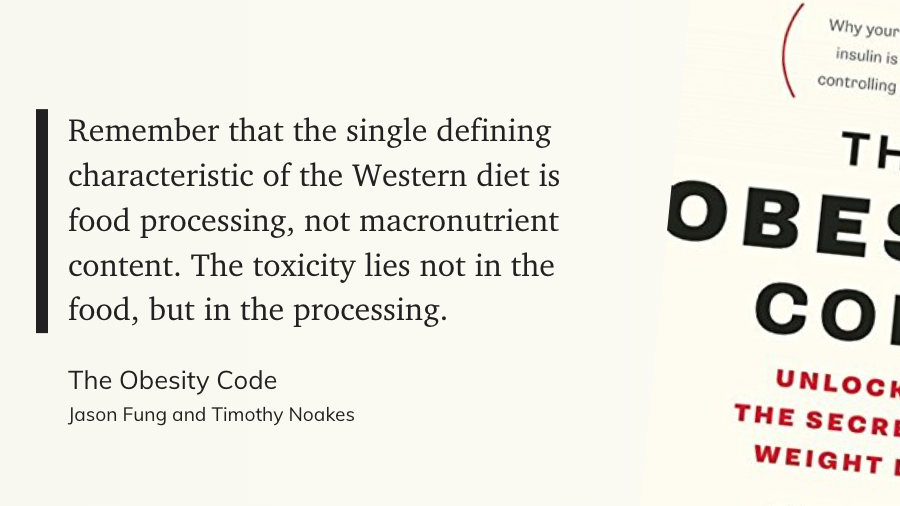 YourSync's tweet photo. Remember that the single defining characteristic of the Western diet is food processing, not macronutrient content. The toxicity lies not in the food, but in the processing. @drjasonfung via @readwiseio https://t.co/C4QPmhw7BC