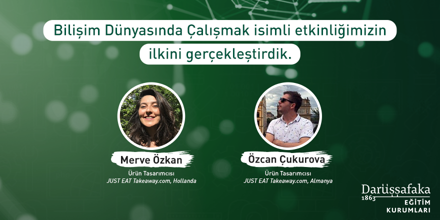 Darussafaka's tweet photo. ''Bilişim Dünyasında Çalışmak'' söyleşilerimizden ilkini Merve Özkan ve Özcan Çukurova ile tamamladık.
 
Etkinlik sonrasında Merve Hanım ve Özcan Bey; ''Öğrencilerin soruları ile terlerken şunu anladık ki, onlarla birlikteliğimiz henüz yeni başlıyordu." ifadelerinde bulundular. https://t.co/CVB2vsClLn