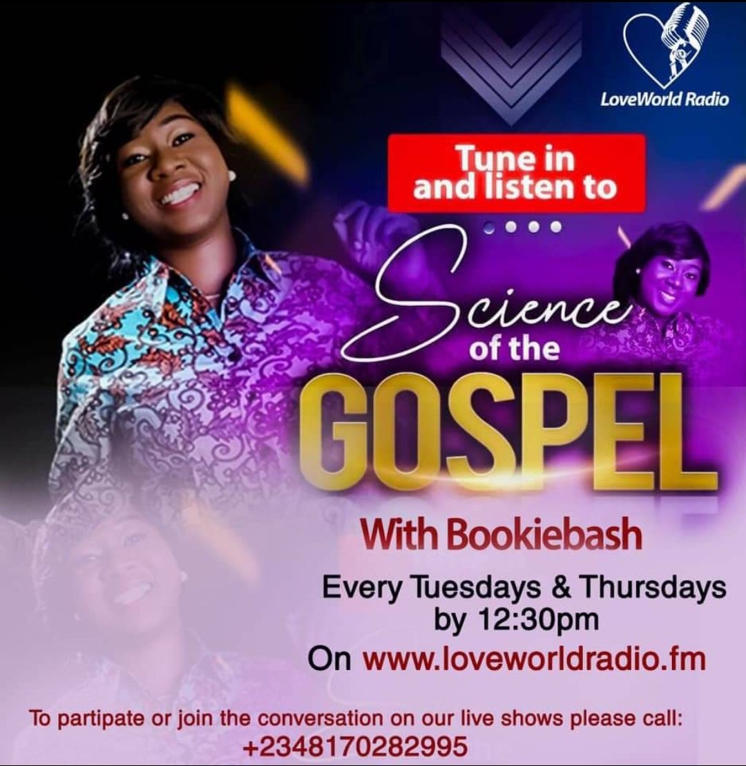 LoveworldRadio's tweet photo. #Join @Bookiebash by 12:30Gmt+1 @LoveworldRadio.

On the #ScienceOfTheGospel Show.

Log via https://t.co/vLdsJ5vh7o 

#PastorChrisGeneration #LWR #CoolTuesday https://t.co/65MmYIohSn