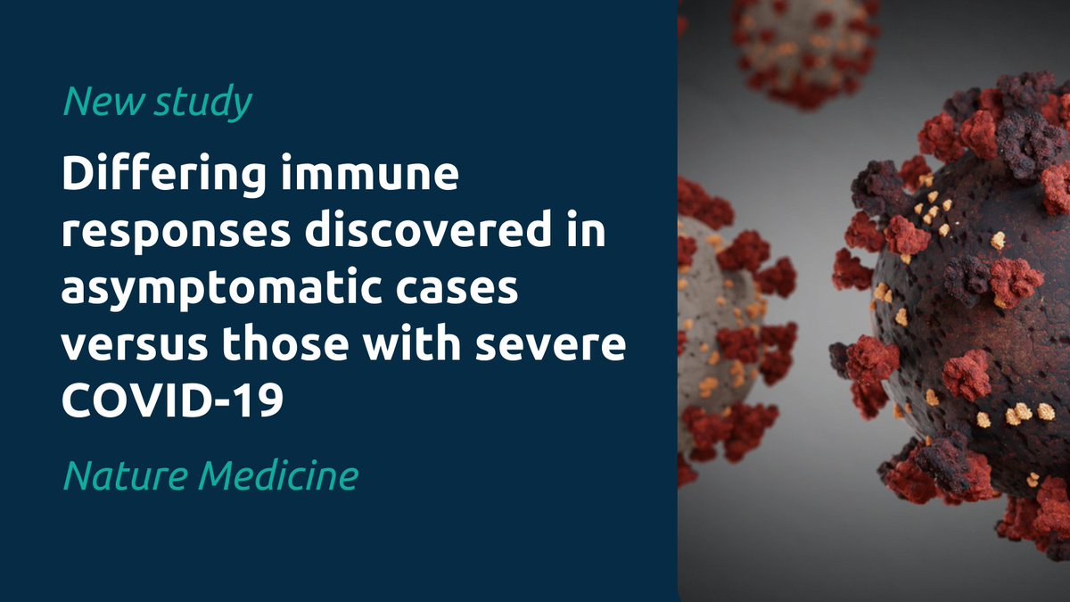 UK-CIC (@ukcicstudy) on Twitter photo 🆕A range of immune responses differ between people with no symptoms of #COVID19 & those with severe symptoms, a new study by #UKCIC researchers incl. <a href="/Muzz_Haniffa/">Muzlifah Haniffa</a> & colleagues, published today in <a href="/NatureMedicine/">Nature Medicine</a>, has found.
Read more 👉 uk-cic.org/news/differing… 🆕A range of immune responses differ between people with no symptoms of #COVID19 & those with severe symptoms, a new study by #UKCIC researchers incl. <a href="/Muzz_Haniffa/">Muzlifah Haniffa</a> & colleagues, published today in <a href="/NatureMedicine/">Nature Medicine</a>, has found.
Read more 👉 uk-cic.org/news/differing…