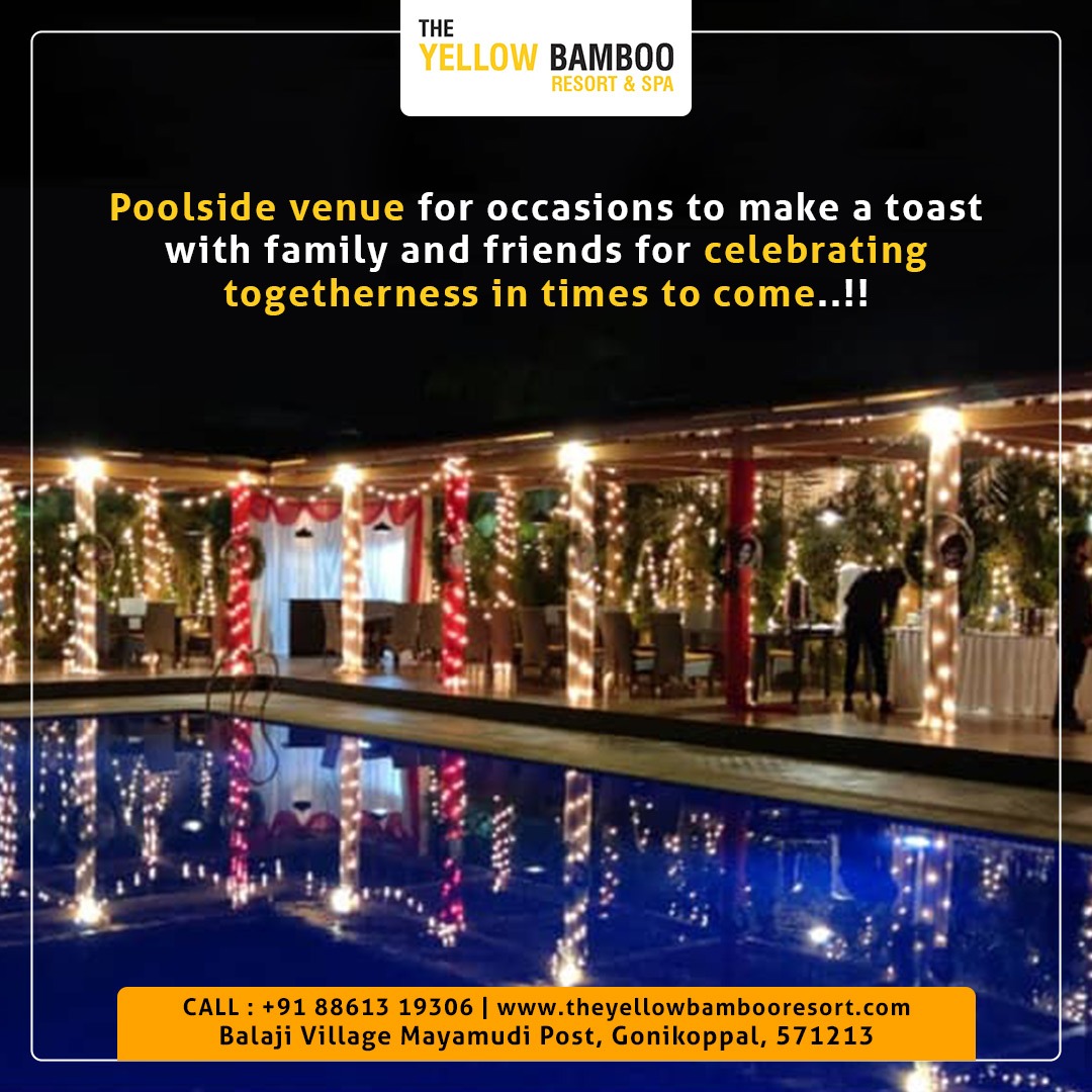 ResortYellow's tweet photo. Poolside venue for occasions to make a toast with family and friends for celebrating togetherness in times to come...!!

Visit: https://t.co/MKhtdwXtwr

#swimmingpool #family #occasion #coorg https://t.co/GlynTX0WUF