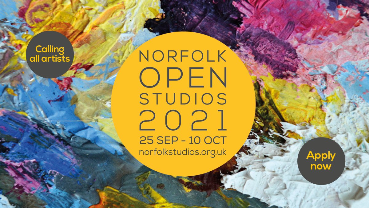 NNFestCC's tweet photo. Norfolk Open Studios returns this Autumn, 25 September - 10 October!😍🎨
Deadline for schools to apply to take part is this Friday 23 April. For more information and to download an application form, visit the NOS website: https://t.co/djdFvdPNj0 👈 https://t.co/gEgfrXCXRb