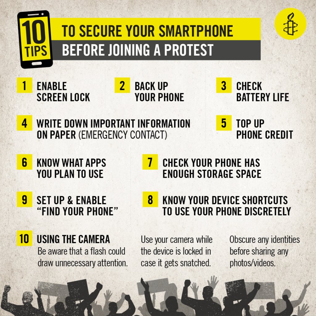 Amnesty International on Twitter: "Here are 18 tips to secure your