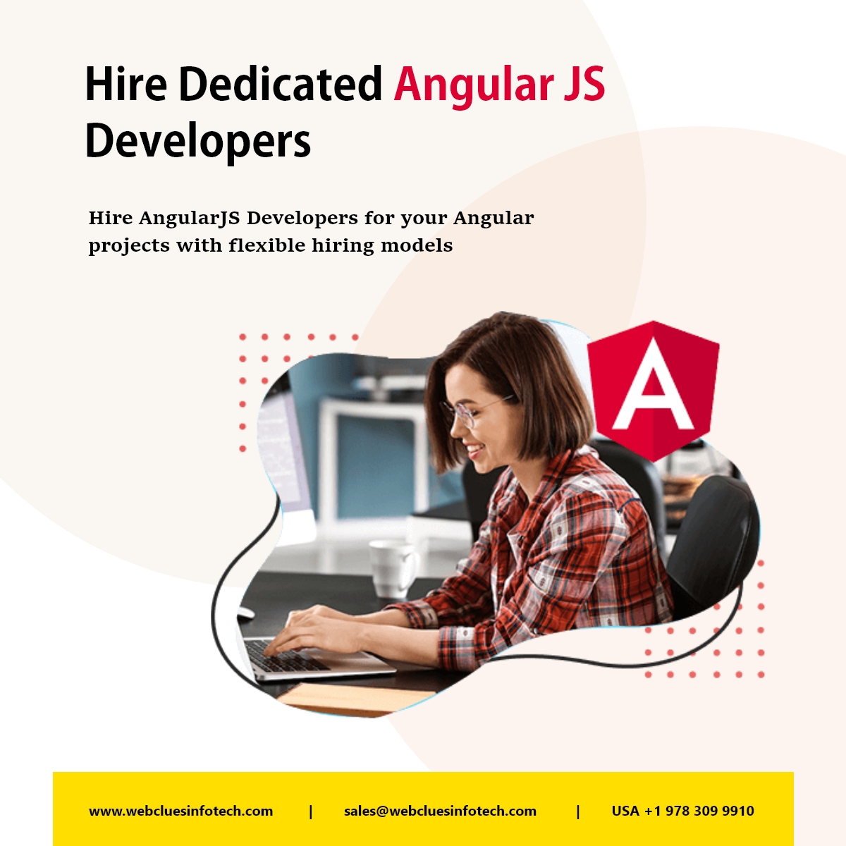WebCluesInfo's tweet image. Hire Angular JS developers from @WebCluesInfo to build intuitive & quality business apps. With a team of experienced Angular JS developers, we enable our clients to hire dedicated resources for on/off-site.
Visit: webcluesinfotech.com/hire-angularjs…
#AngularJS #angularjs2