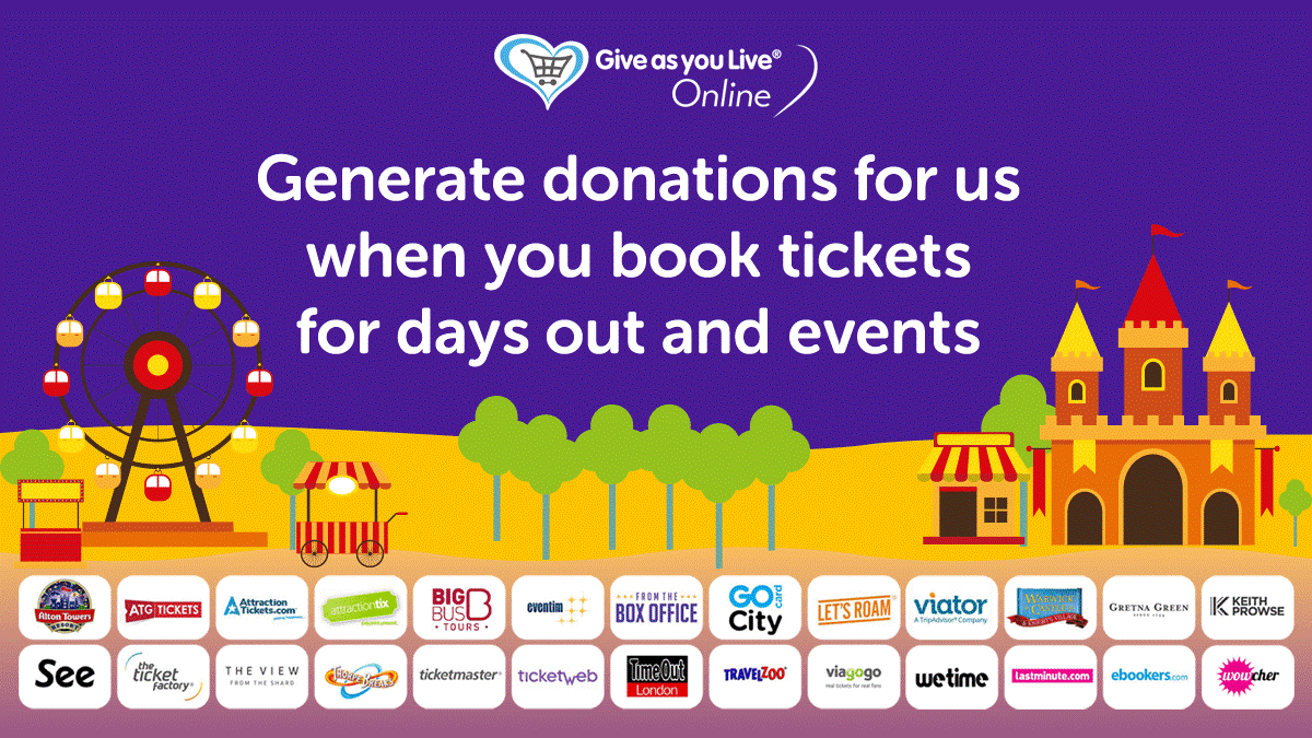 Ready to make memories again? Generate free donations for us when you book days out, tickets for events and more from 4,500 trusted @giveasyoulive retailers https://t.co/8IbOSLEvWp https://t.co/3gT6zaQXMh