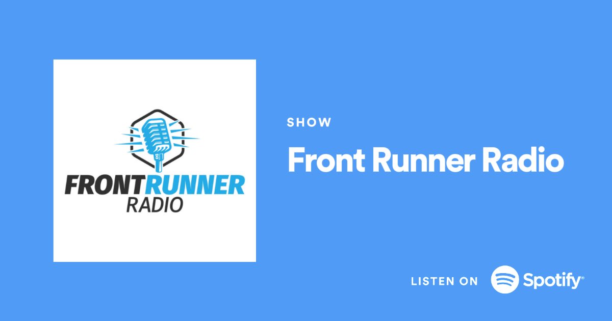 FrontRunRadio's tweet image. This week we hit the ‘FIVE 0’ that’s right, #FrontRunnerRadio will release our 50th episode of the show this week!!

We would like to thank all  guests and listeners who have supported the show since Jan 2020! 

To catch up on all shows, check them out at spoti.fi/3gk0BLQ