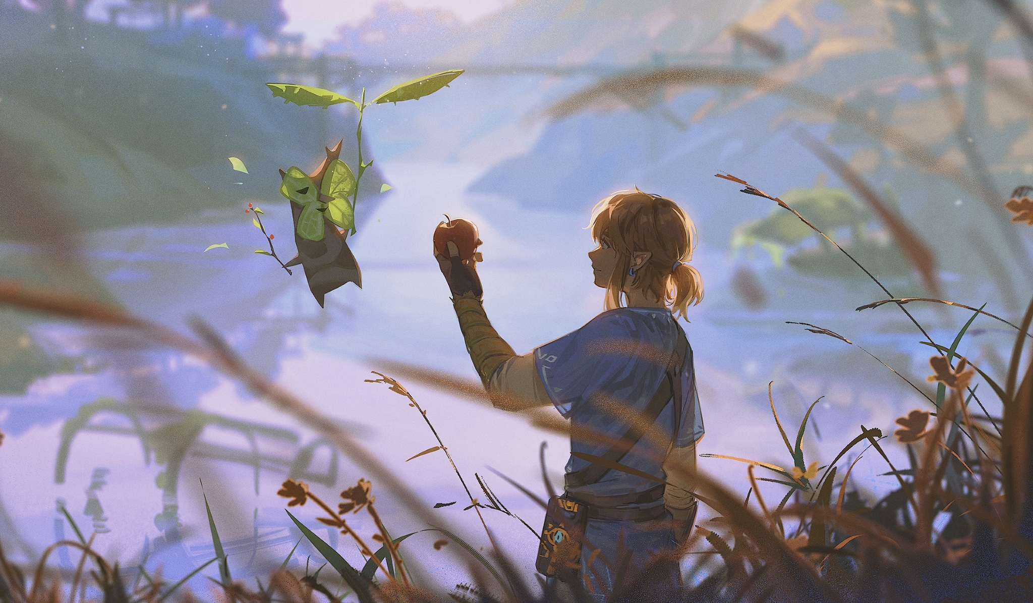 Ramón on X: Zelda and Link (The Legend of Zelda) #fanart