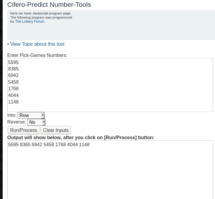 LotteryForum's tweet image. Number-Tools - Convert a list of numbers into Row/Column and/or Reverse order (requested by cifero.predict)
Link: bit.ly/3xaQGOz
#numbers #tools #numbertools #number #list #reverse #column #row #lotteryforum #thelotteryforum #lottery #forum