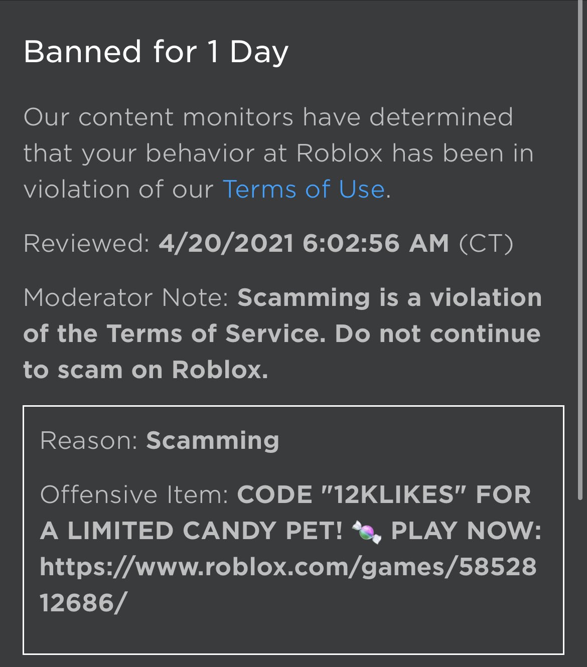 Телефоне bans ban. Banned for 1 Day Roblox. Аккаунт забанен РОБЛОКС. Бан на 1 день РОБЛОКС. Ban 1 Day Roblox.