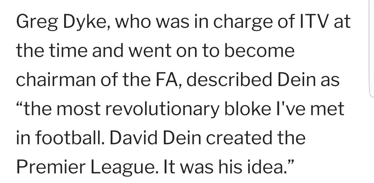 David_Dein_FC's tweet image. The Premier League exist because of The Arsenal. We dismantled the old first division and created the biggest league in the world.

Put some respect in our name.