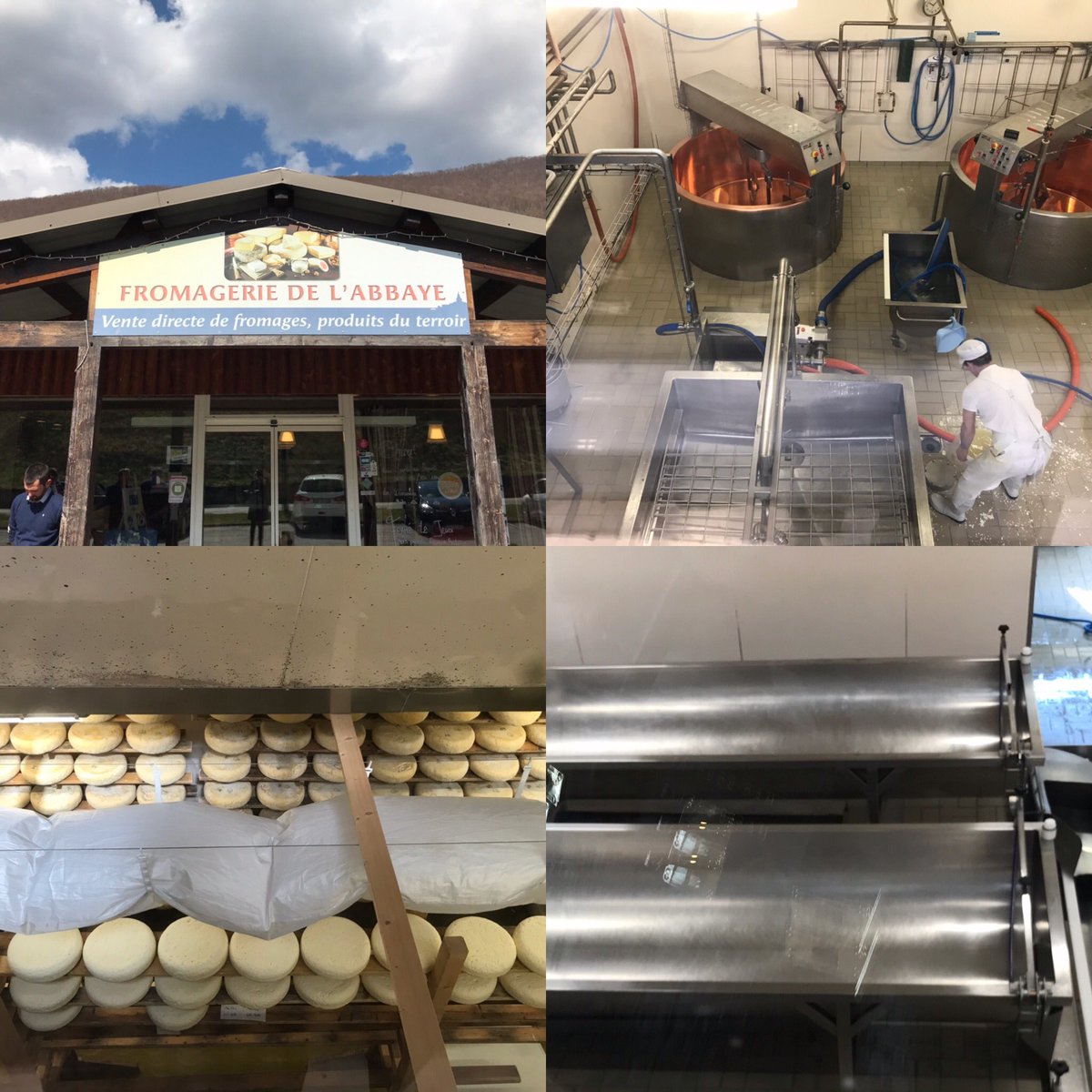 FDucrozet's tweet photo. Présence ce matin à la coopérative laitière de Chézery-Forens
#bleudegex
Vallée de la Valserine
#Produitlocal #patrimoine https://t.co/s7hpd31m05