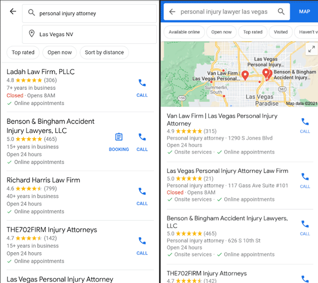 rustybrick's tweet photo. ICYMI: Google tests new local finder design and a overlay to use the chat button https://t.co/gZnDMWoXAd https://t.co/Wne1ndTHSM