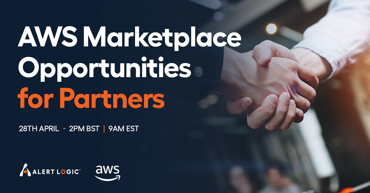 alertlogic's tweet image. Join @alertlogic with @AWS for this upcoming PartnerCast - Wednesday, April 28 - to learn about the benefits that come with procuring and delivering services through #AWS Marketplace and why Alert Logic is the leading #MDR ISV. 
 
Register here: okt.to/8CFunQ