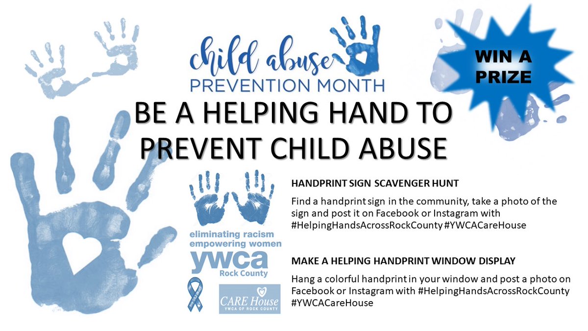 RockSheriffWI's tweet image. April is National Child Abuse Prevention Month. The Sheriff's Office stands against child abuse with our community partners at the YWCA Care House. We encourage you to participate in their awareness scavenger hunt.