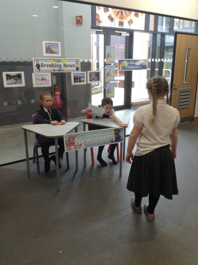 MrAllenOPSLCSC's tweet photo. Breaking News ! Our classroom became the Orchard Primary Newsroom this afternoon. These three budding reporters investigated some amazing top stories. 👍 @PrimaryOrchard @jennife94338778 https://t.co/1DEp7XVCwM