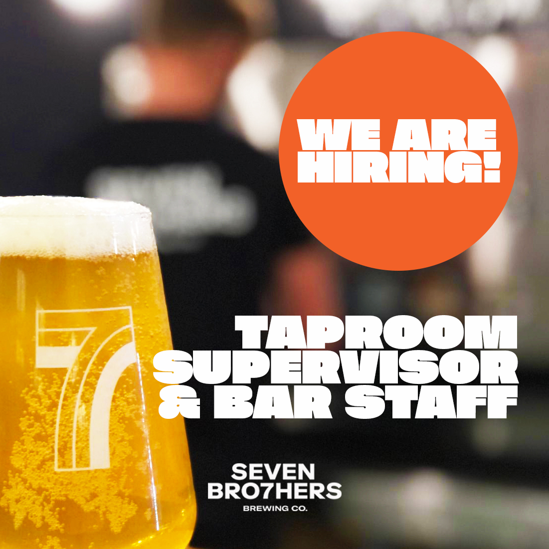 🍺 WE ARE HIRING! 🍺 Do you love craft beer as much as us? How would you like to come and be part of the team? We are searching for passionate bar staff and supervisor for our brewery Taproom - immediate start! Come and join the family - send your CVs to info@sevenbro7hers.com