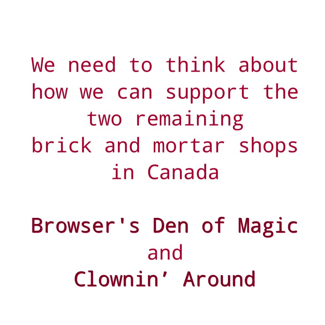 Support your brick and mortar magic shops!