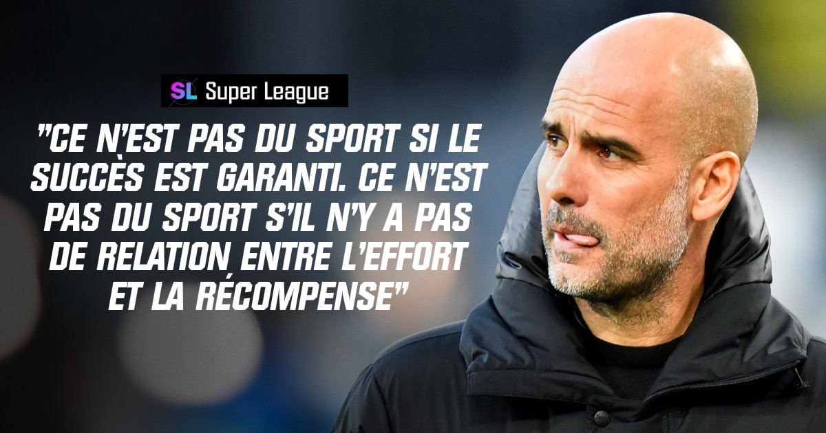 Rmc Sport Alors Que City Fait Partie Des Membres Fondateurs De La Super League Guardiola Demonte Le Projet Aucun Manager Implique N Avait Montre Cette Passion Et Ce Courage