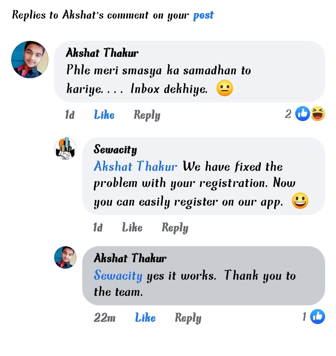 Facing any problem with Sewacity ?
Just ask us on twitter ,Facebook ,App support,instagram !
Happy to help you 💌
#sewacity #helpdesk