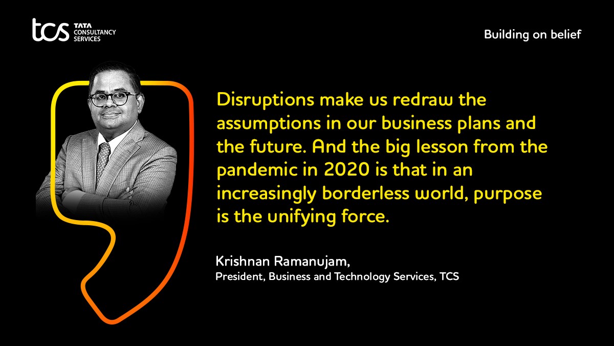 TCS's tweet photo. At #TCSAnalystForum, our @kramanuj talks about TCS Consulting led Business Transformation powered by cloud that integrates critical business and technology capabilities to enable organizations to achieve their purpose-driven business outcomes. https://t.co/n0NTBrwkXH