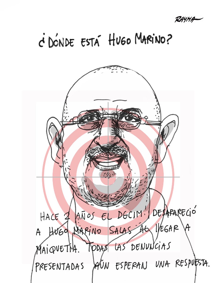 Dónde esta Hugo Marino? 
Hace 2 años el DGCIM lo desapareció al llegar a Maiquetia. Todas las denuncias presentadas aun esperan respuestas. Acompaño a <a href="/bsmarinos/">Beatriz</a> quien no deja de pedir por su vida y su liberacion. Favor RT