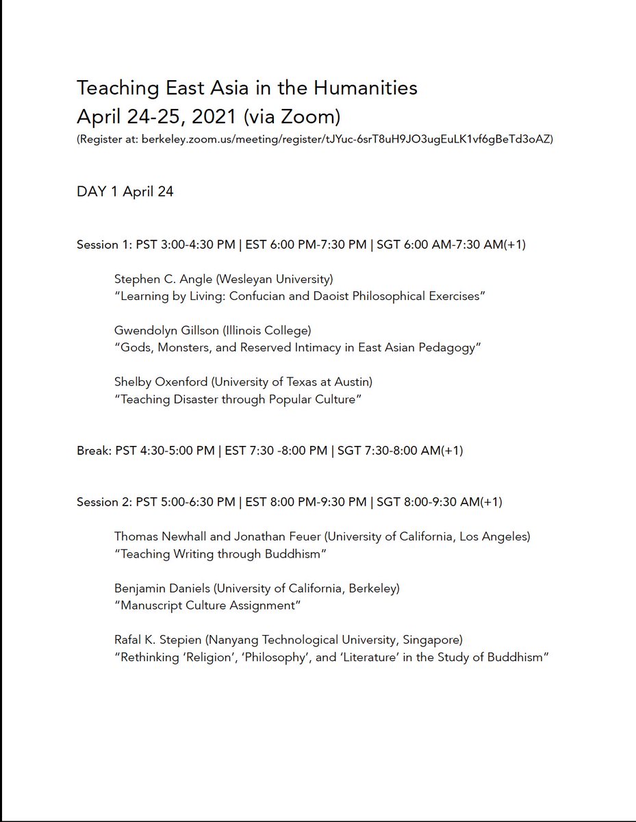 UCBerkeleyEALC's tweet photo. Join us for a two-day virtual workshop THIS WEEKEND, featuring ten humanist scholars from different areas of East Asian studies, who will share their teaching experience and reflect on new trends in their respective fields. To register visit: https://t.co/67hP3B4RQZ https://t.co/x672UE7e0z