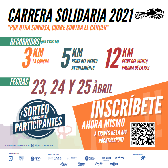cmayete's tweet photo. Desde el CM Ayete junto con el CM Jaizkibel y la colaboración de Tecnun, estamos sacando adelante la iniciativa Por Otra Sonrisa, una carrera solidaria por la lucha contra el cáncer. ¡Únete!
Inscripciones ➡️➡️https://t.co/PTtGx4jXPI 
Instagram ➡️➡️ https://t.co/0HeaCUBOng https://t.co/kBUSc99egI