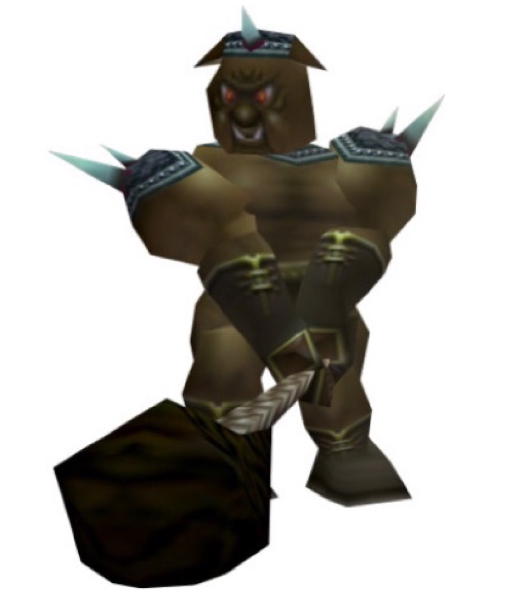 Ocarina of Time Moblin Official artwork In game.