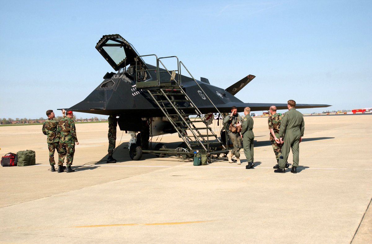 F-117A Stopover at Langley. SSGT Travis Aston.