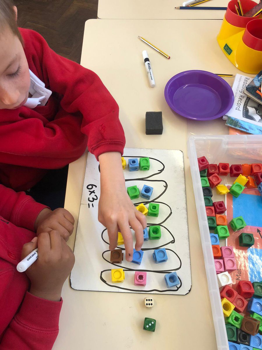 Year 2 had fun exploring arrays in maths today