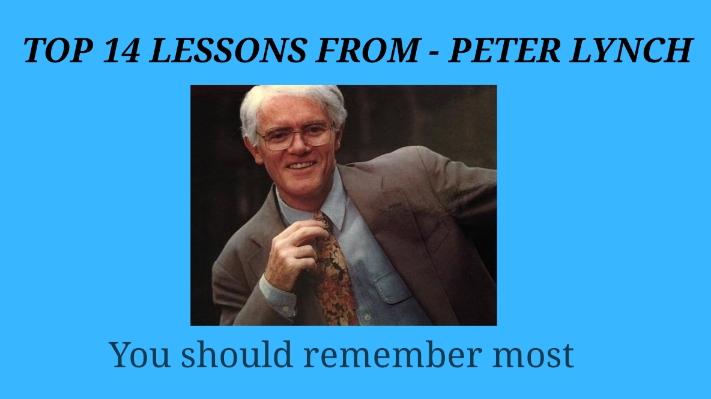 Top 14 Lessons from Peter Lynch :You should remember most.[Thread]