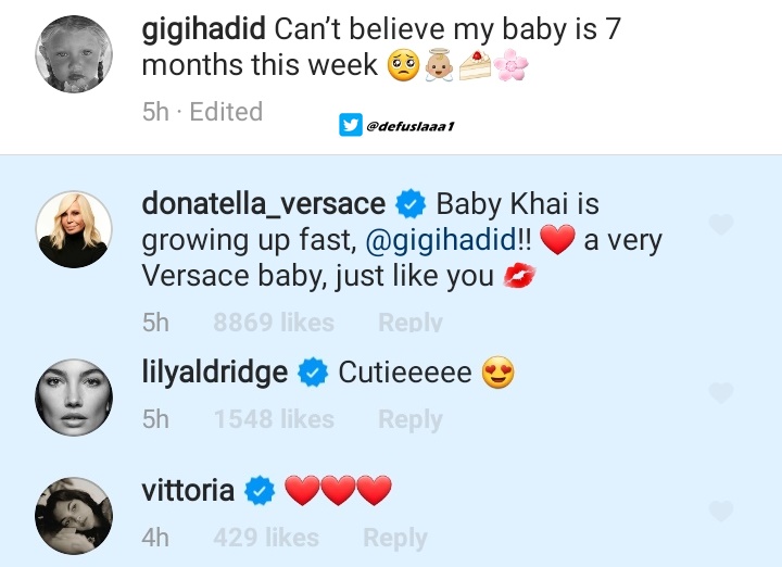 defuslaaa1's tweet photo. ❤️ | #ZiGiAndTheCelebrities 

Emily Ratajkowski,Chiara Ferragni,Pia Mia,Yara Shahidi,Dua Lipa,Donatella Versace,Olivia Culpo,Romee Strijd,Martha Hunt,Vittoria and Lily Aldridge liked and commented on Gigi's post about Khai. https://t.co/8mUkeq9CyY