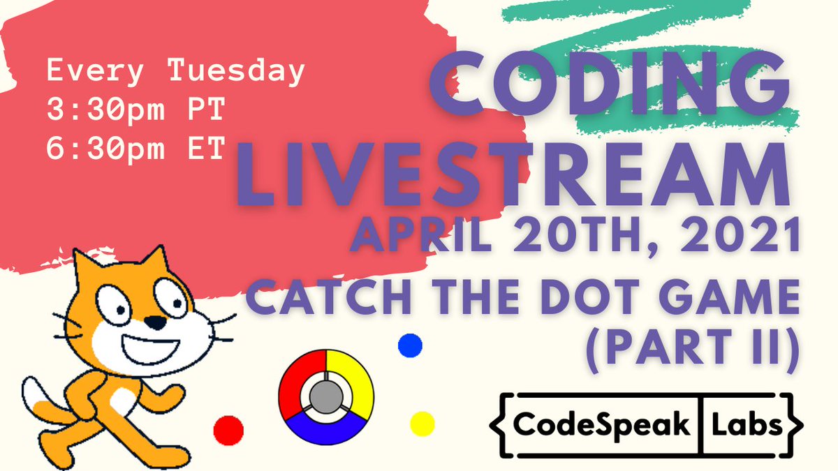 codespeaklabs's tweet image. It&apos;s time for another coding livestream! Today, we will continue where we left off last week. No worries if you missed last week! You can remix last week&apos;s project and follow along with me! Or, you can watch last week&apos;s live stream at youtube.com/codespeaklabs