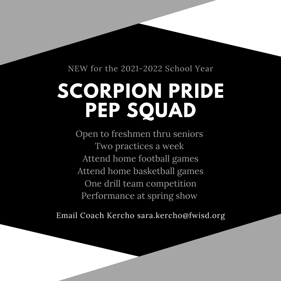 For 8th graders going to South Hills High School. Are you interested in joining a pep squad? Sign up here! 
forms.gle/4BiLm17T67H8xw…