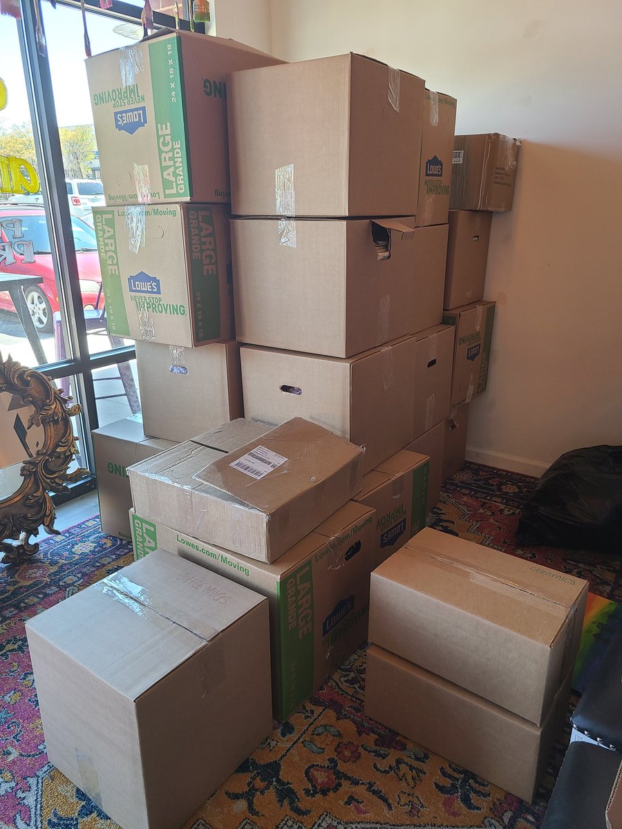 Packing up my old store for our new adventure and listening to every episode of the <a href="/garyvee/">Gary Vaynerchuk</a> audio experience. Wonder what he's doing right now! 🤷‍♀️ #hustle