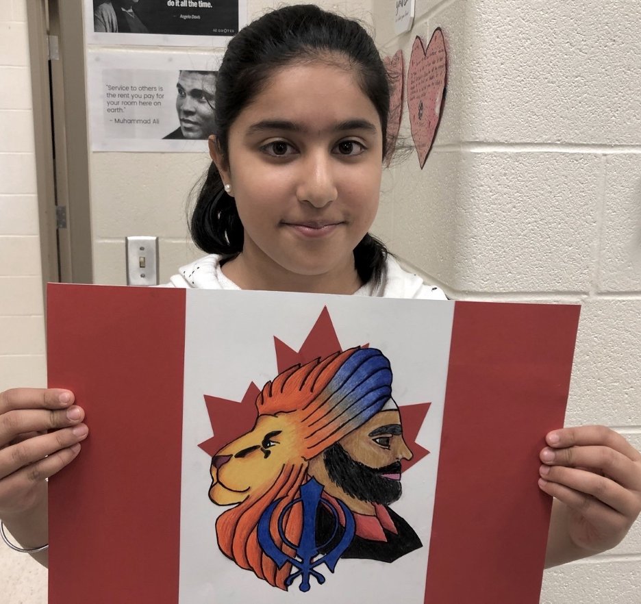 "It made me proud to think that my art was able to represent Sikh Canadians." Read how Gunit's artwork brings Sikh, Canadian heritage together for <a href="/PteBuckamSingh/">Pte. Buckam Singh Public School</a>'s school logo: schools.peelschools.org/1498/Pages/Art…