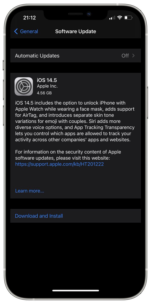 iSWUpdates's tweet image. iOS 14.5 Release Candidate (18E199) has been released for registered developers. #iOS145 #RC #iOS145RC