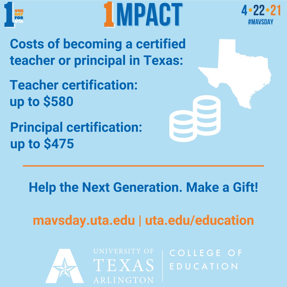 UTAeducation's tweet photo. But we can help by assisting students to cover those costs through small scholarships. Make a gift so aspiring educators and school leaders can begin their career sooner rather than later. Visit https://t.co/4z4IruHubB or https://t.co/244DLcC0FV #4Ed4UTA 2/2 https://t.co/xrdHtIEgF4