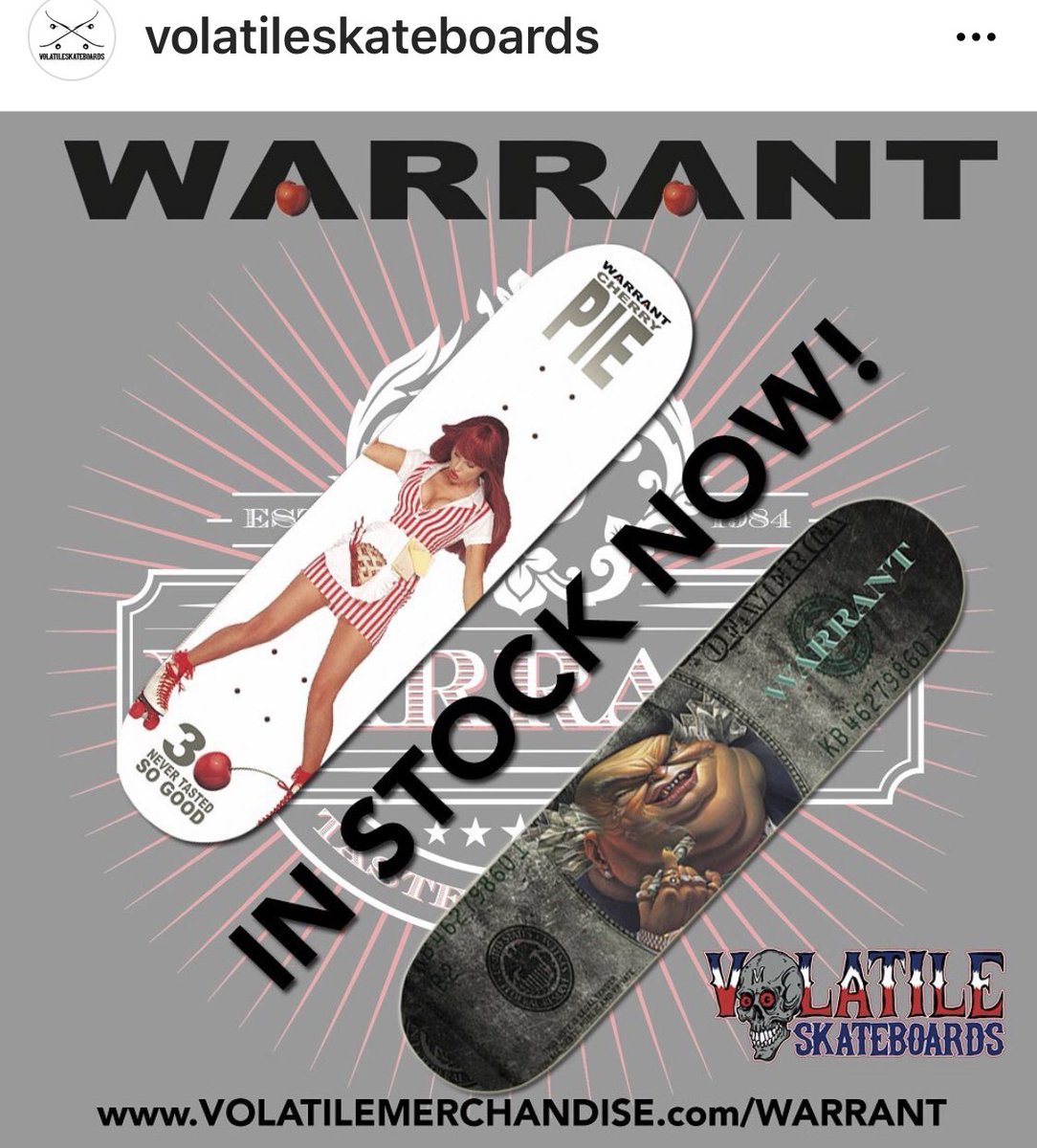 warrantrocks's tweet photo. Warrant DRFSR & CHERRY PIE skate decks ๐ฅโก๏ธ๐ค๐ป Now Available! Order yours today ๐ Thanks!!
https://t.co/D6u6ZbMNLX
Please SHARE #skateboardart #concretesurfing #collectibles #memorabilia #cherrypie #drfsr #skatedeckart #popcicleboard #instock https://t.co/QYP3s6rsW9