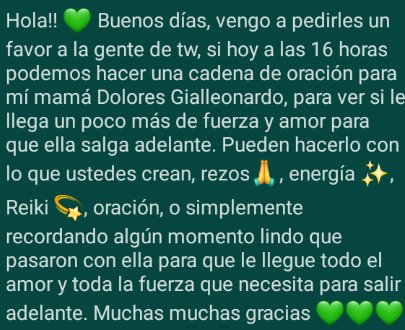 molinamacarena2's tweet photo. Por favor!! 🙏🙏✨💫💚 https://t.co/4wbYd9Ycl9