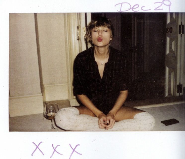 29 december 2016: a polaroid of taylor later included in the reputation magazines, was taken on this day. later on, fans notice that it's captioned with three x’s, which could be referring to the three months that taylor and joe have spent together so far.
