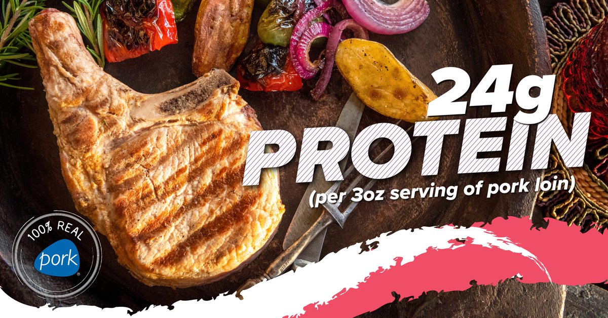 Grab this protein-packed pork chop (24g per 3oz serving) and feed your body the nutrients it craves! bit.ly/3enQ9Au