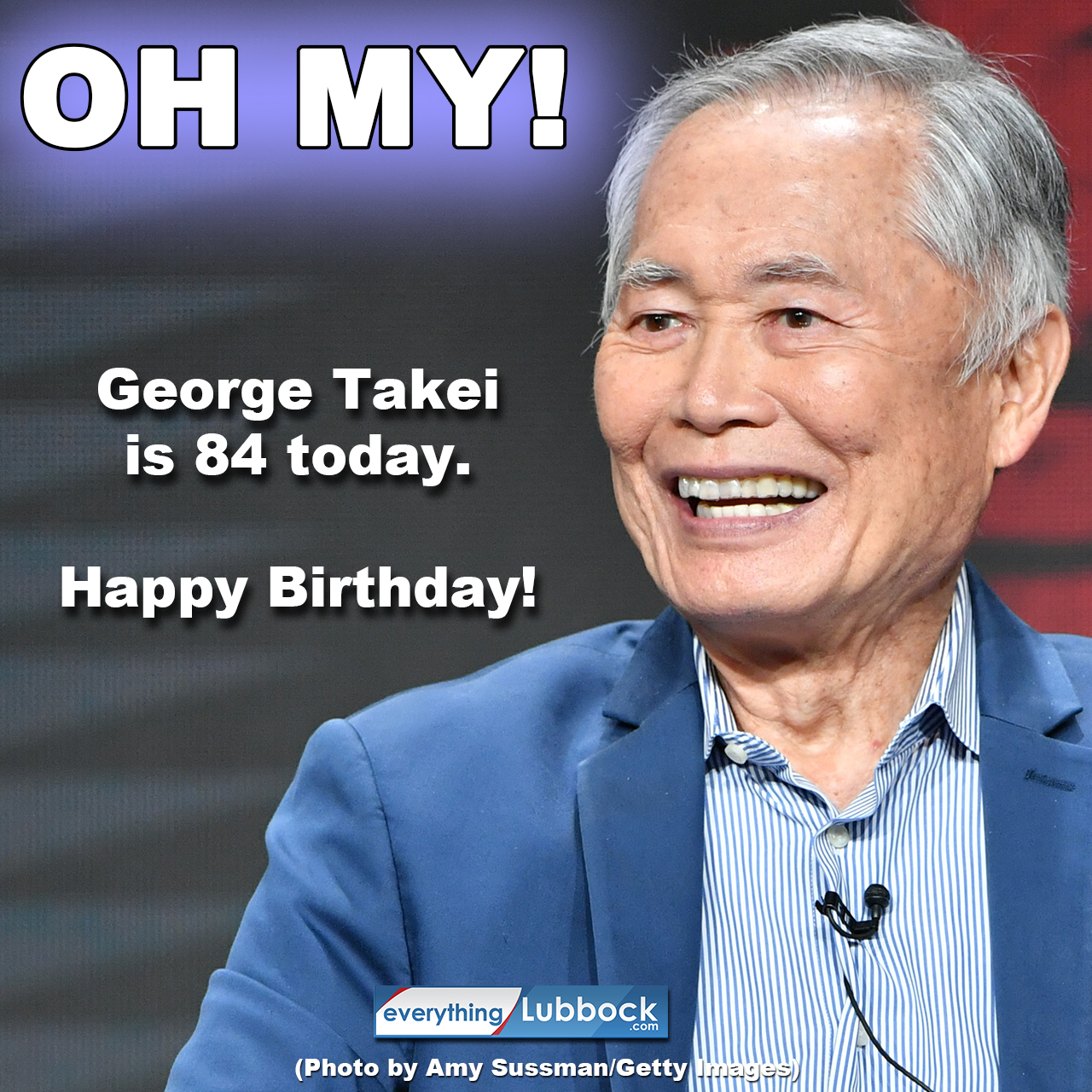 \"Mr. Sulu,\" George Takei is 84 years old!  Happy Birthday! 