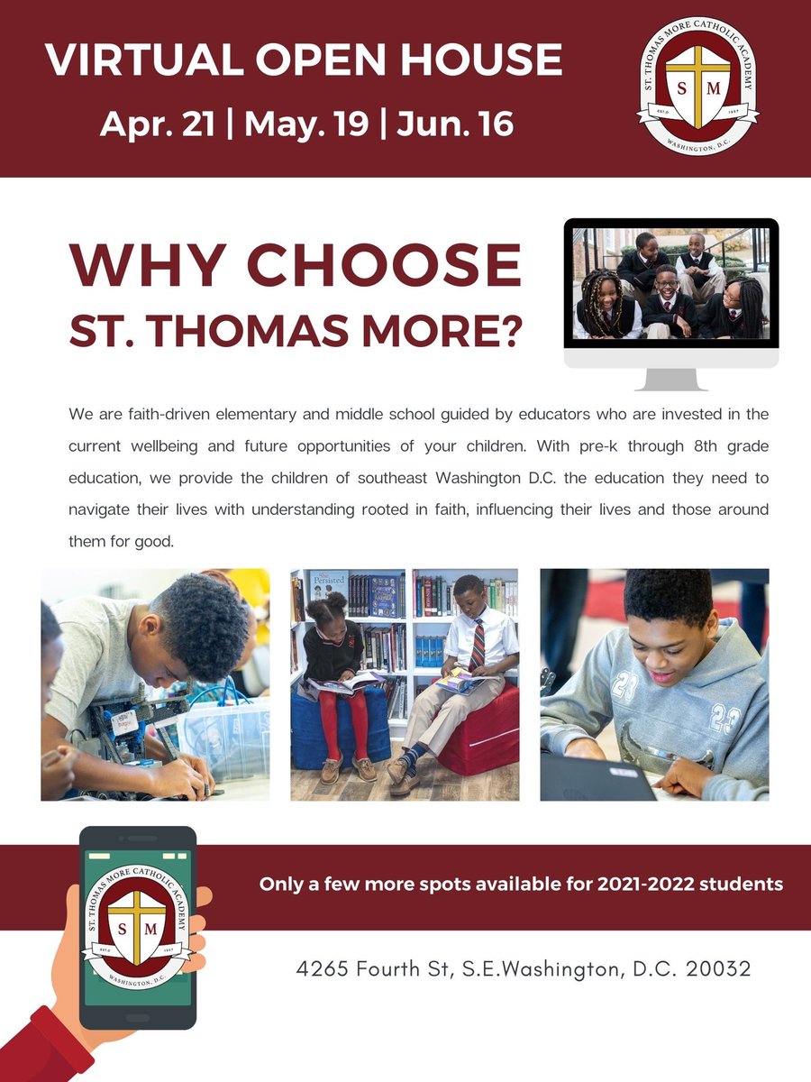 stm_raiders's tweet photo. join us tomorrow for our monthly virtual open house
.
.
link is in our bio and we can’t tell you how excited we are to meet you and your scholar
.
.
#stmdc #CCAWelcomes https://t.co/DGB2LzxKxX