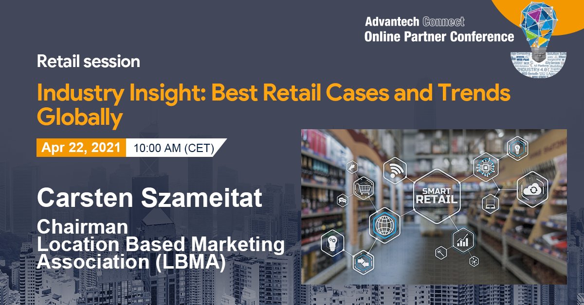 AdvantechRetail's tweet photo. Don’t miss your chance to join us at the Retail session on 22 April 2021 at 10:00 AM (CET). ​

Book your free spot here: https://t.co/0j0Mz9lQhq  ​

Join us and hear great insights and global cases from the retail industry from Carsten Szameitat.​

#AdvantechConnect #Retail https://t.co/dJ7SG0mqtX