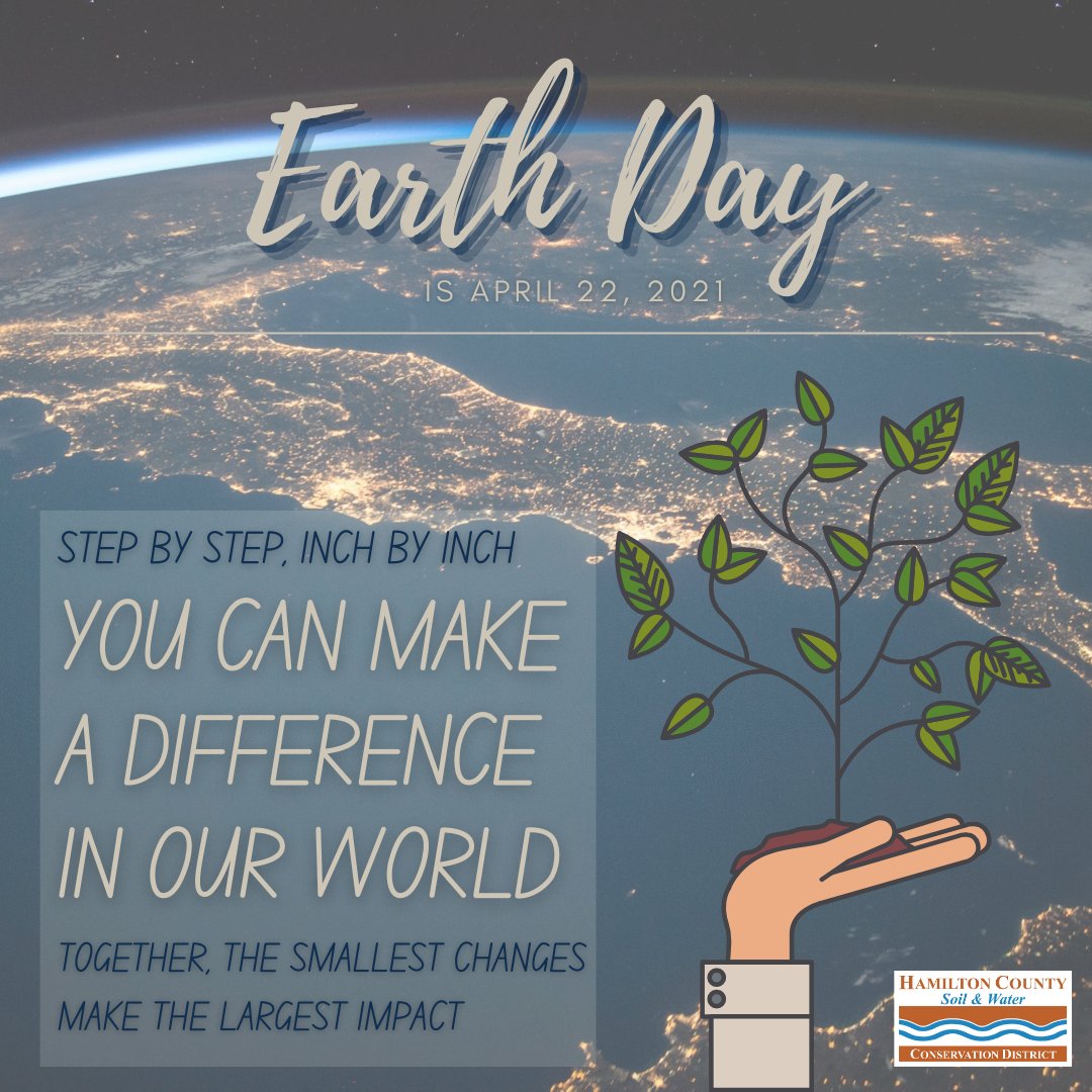 HamiltonSWCD's tweet photo. Join us this week as we celebrate the 51st Annual Earth Day across America.  Lets speak up for nature and make a positive change for our environment.  #earthday2021 #HCSWCD https://t.co/UC31xeFXyI