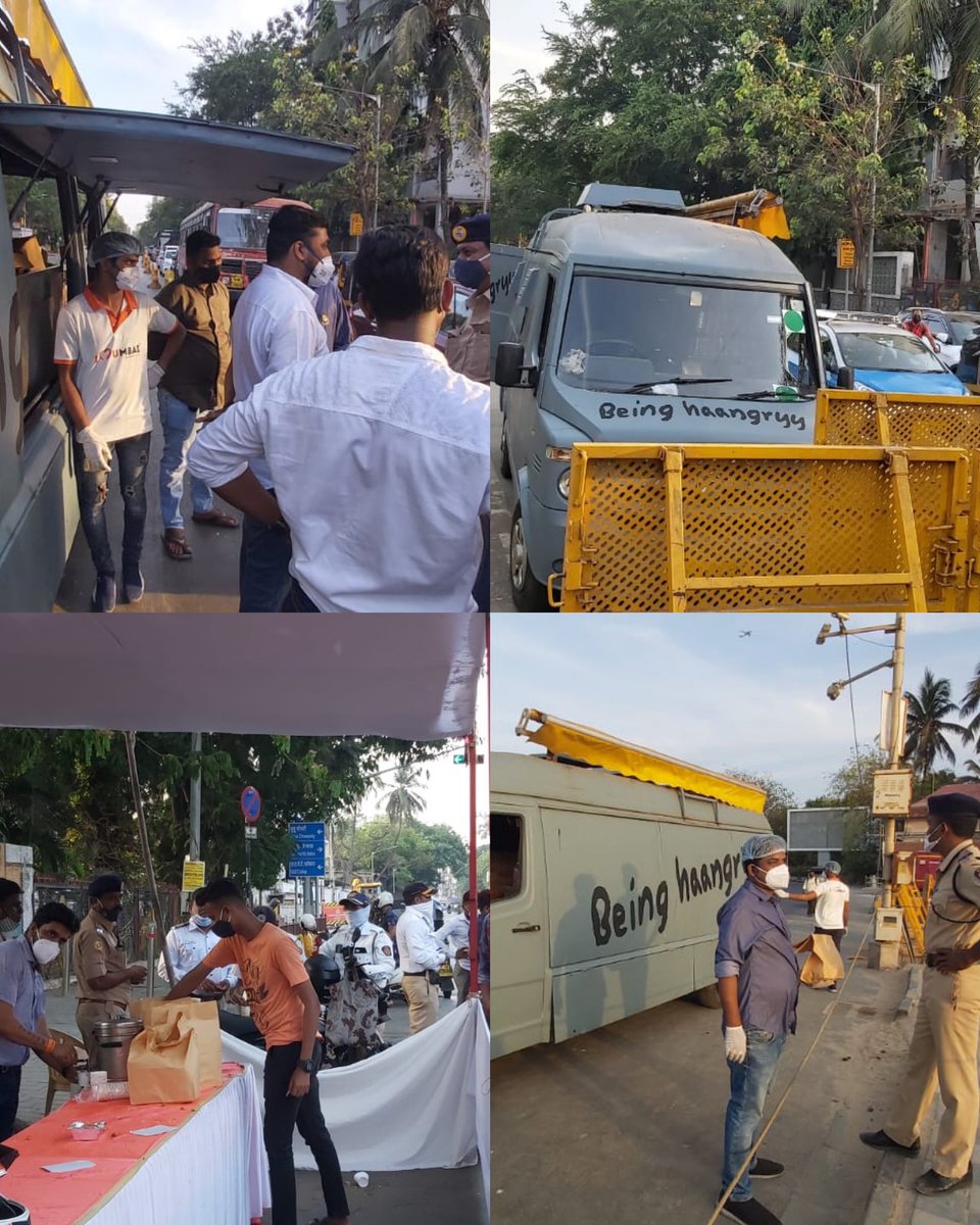 yuvasenabandraw's tweet photo. #frontlinewarriors at police stations, check points/nakas 

Today being the 1st day we reached our warriors posted at Worli to Santacruz, Juhu and shall extend the service across #Mumbai

For any queries please reach us on #helpine no. 9804098040

@MumbaiPolice @BeingSalmanKhan https://t.co/qns8INnMYV