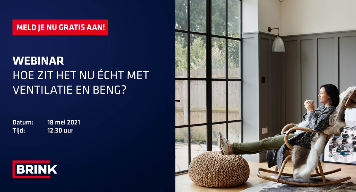 Tijdens het webinar op 18 mei vertelt Simon van de Kamp in samenwerking met André Kruithof van Nieman Raadgevende Ingenieurs over ventilatie en BENG. Meld je nu aan via de website! #ventilatie #bengmethodiek #Airforlife 

brinkclimatesystems.nl/nieuws/webinar…