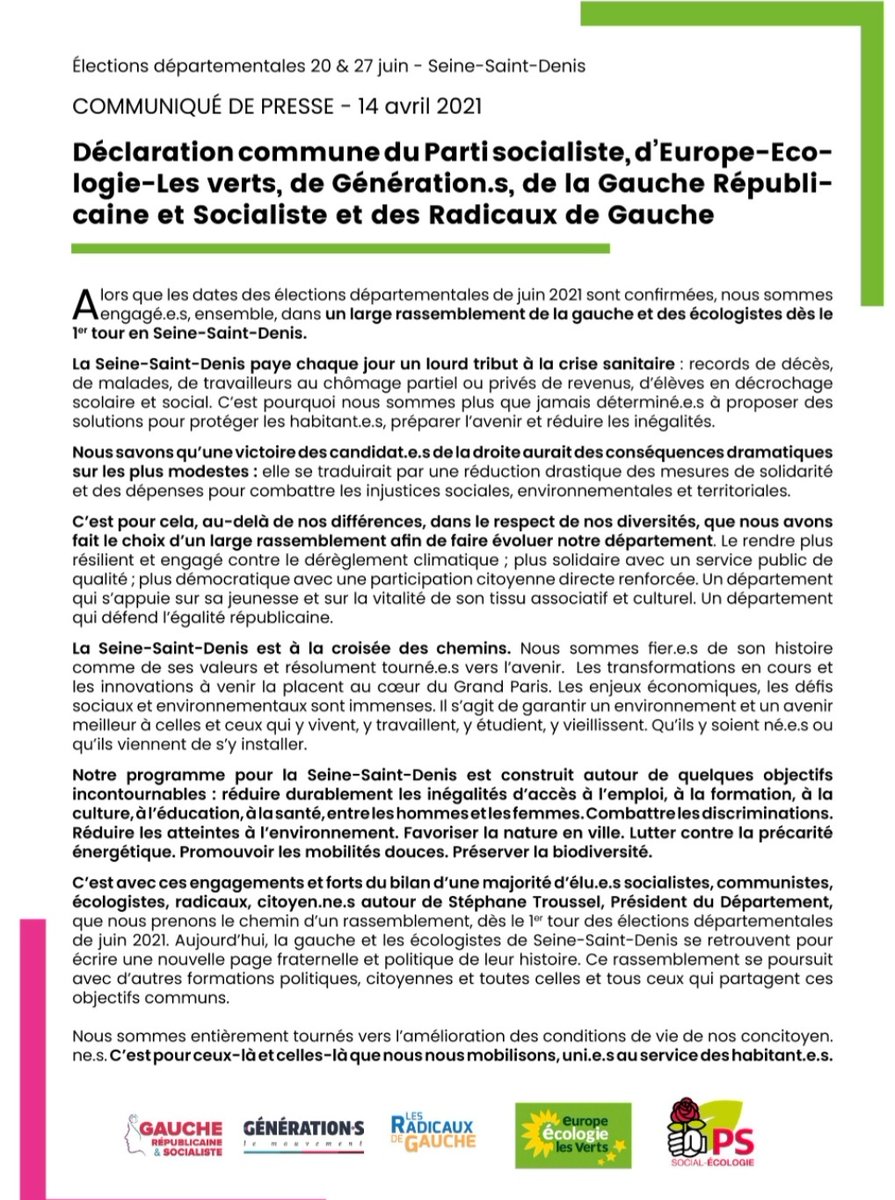 RolandCominassi's tweet photo. @frederiquedenis @StephanTroussel @ConstantEmm @ferielg @EELV93 @Radicaux2Gauche @Generations_SSD @Gauche_RS93 @pcf93 @fedeps93 @fabien_gay @EelvNlG @PsNoisyLeGrand @LucDiGallo @LFISaintDenis Certes mais je parle de votre accord départemental... Je ne vois pas de communistes ici : https://t.co/unr87yuTvN