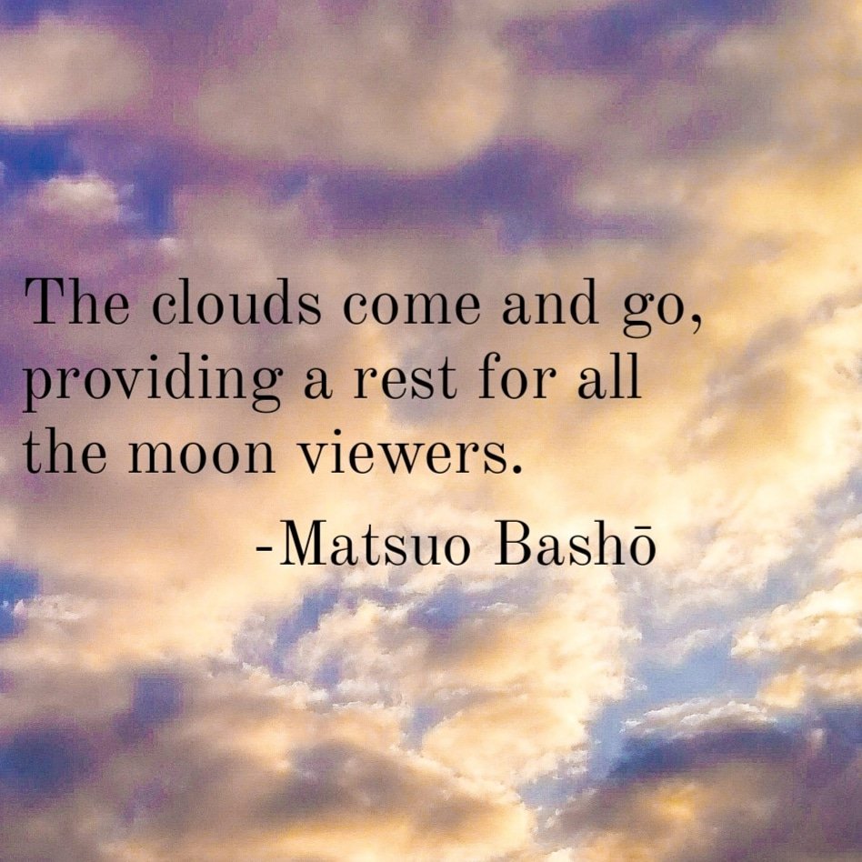 CookeryHai's tweet photo. Cloud-watching with Basho!

#haikupoetry #basho #matsuobasho #haikuoftheday #haikucommunity #haikupoem #poetryfollowers  #poetrycommunity #poetsandwriters #matsuobasho https://t.co/6cY9v1EklX